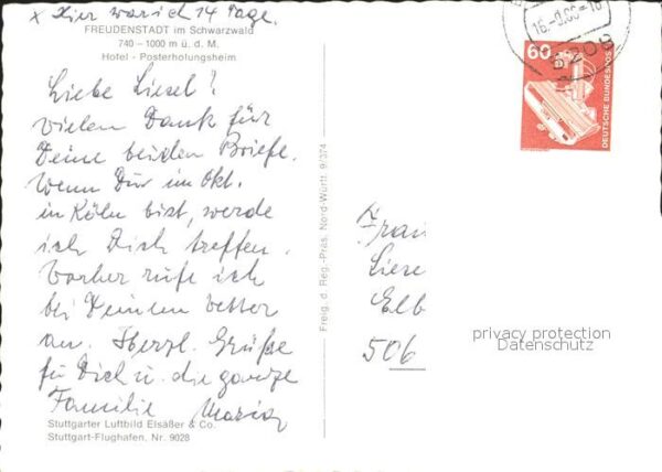 Freudenstadt Hotel Posterholungsheim Schwarzwald Fli – Bild 2
