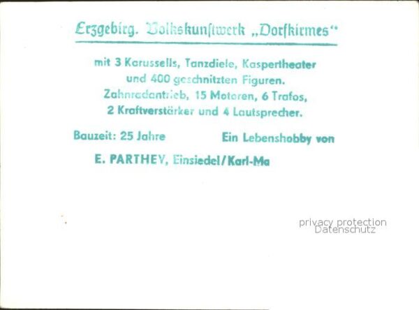 Einsiedel Chemnitz Dorfkirmes Volkskunstwerk E. Parthey – Bild 2