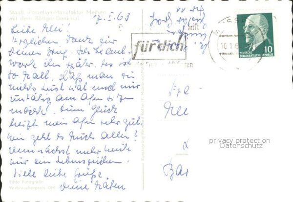 Meissen Elbe Sachsen Staatliche Porzellan Manufaktur Böttger – Bild 2