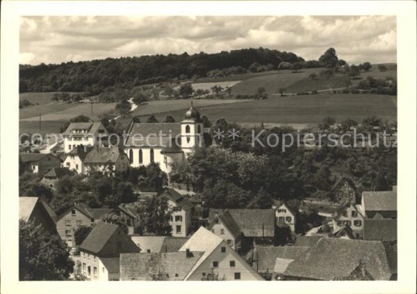 Stuppach Ortsansicht mit Kirche