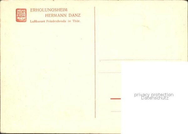 Friedrichsroda FDGB Erholungsheim Danz Luftkurort – Bild 2