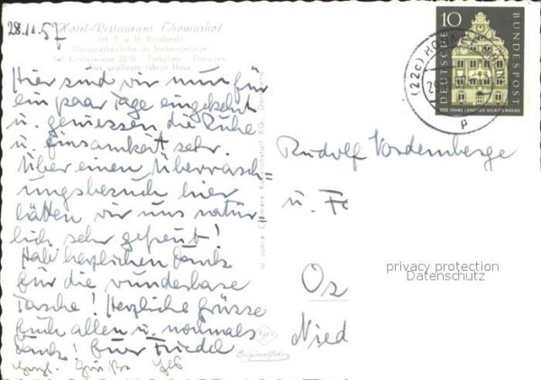 Margarethenhoehe Koenigswinter Hotel Restaurant Thomashof Fliegeraufna – Bild 2