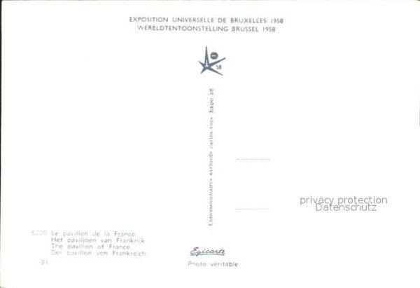 Bruxelles Bruessel Pavillon Frankreich Exposition Universe – Bild 2