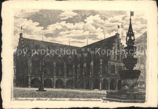 Braunschweig Altstadt Rathaus Altstadtmarktbrunnen