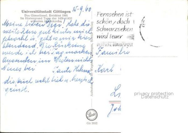 Goettingen Niedersachsen Gänseliesel Turm – Bild 2