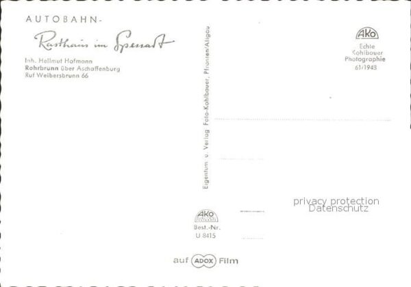 Rohrbrunn Autobahn Rasthaus Spenart – Bild 2