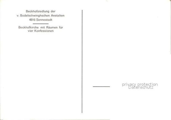 Sennestadt Beckhofsiedlung Bodelschwinghschen Anst – Bild 2
