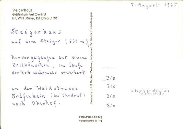 Graefenhain Thueringen Steigerhaus – Bild 2