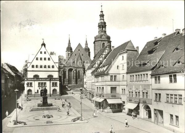 Eisleben Marktplatz Rathaus und St. Andreaskirch