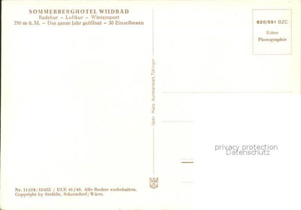 Wildbad Schwarzwald Sommerberghotel Fliegeraufnahme – Bild 2