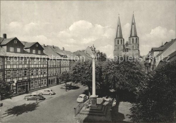 Duderstadt Marktstrasse mit Mariensäule