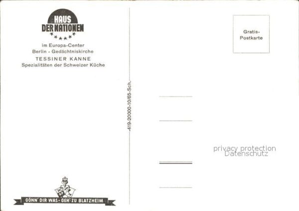 Berlin Haus der Nationen Europacenter Tessiner – Bild 2