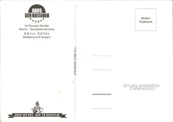 Berlin Haus der Nationen Europacenter Grill Ro – Bild 2