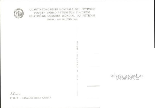 Roma Rom 4. Weltpetroleum Congress – Bild 2