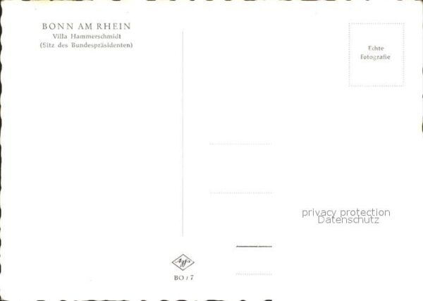 Bonn Rhein Villa Hammerschmidt Sitz des Bundespräs – Bild 2