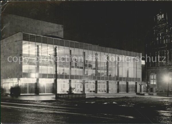 Danzig Westpreussen Gebäude bei Nacht