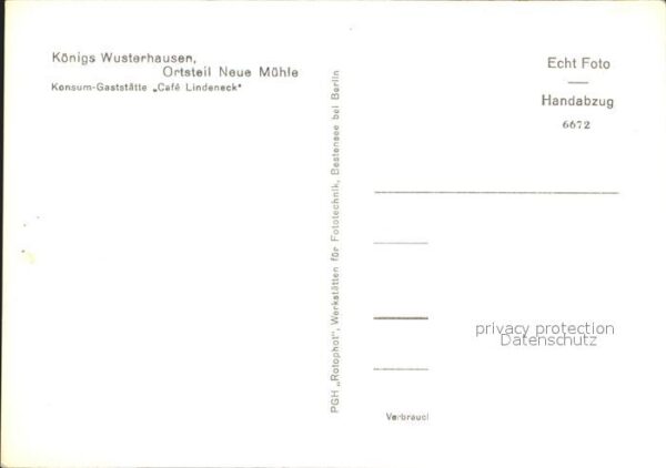 Koenigswusterhausen Konsum Gasstätte Cafe Lindeneck – Bild 2