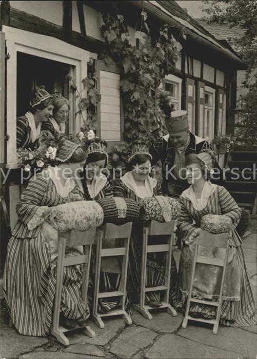 Aue Erzgebirge Klippelsteig in historischen Trachten