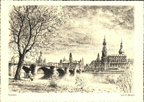 Dresden Künstlerkarte H. Bensch