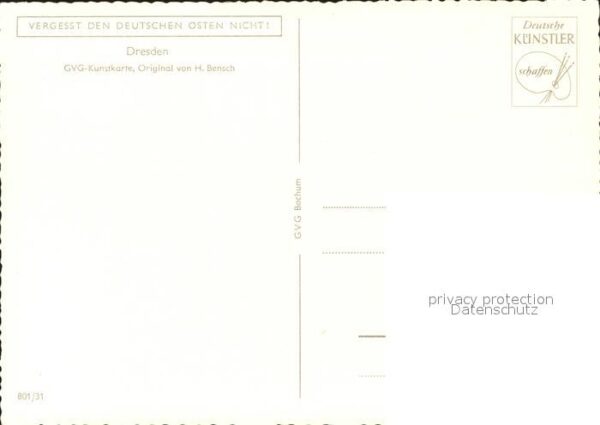 Dresden Künstlerkarte H. Bensch – Bild 2