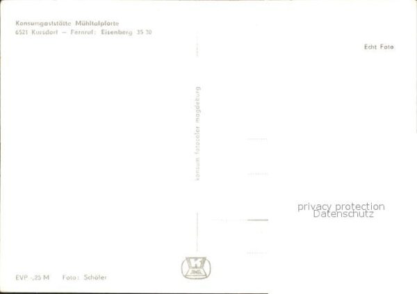 Kursdorf Konsumgaststätte Mühltalpforte – Bild 2