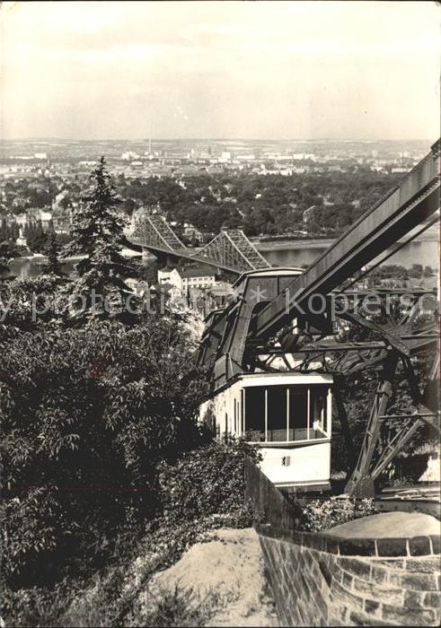 Dresden Bergbahn Blick von der Loschwitzhöhe