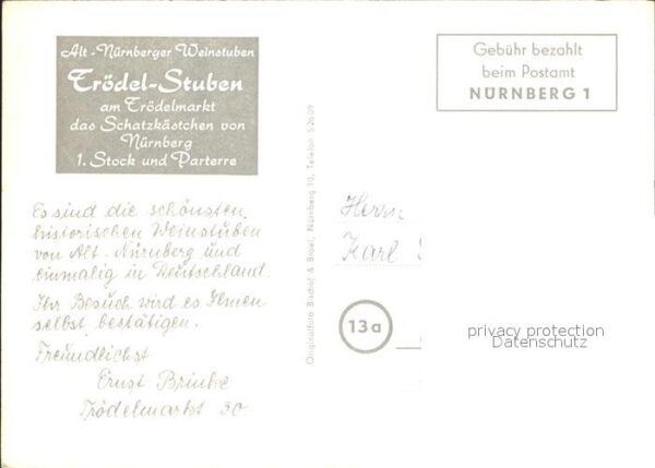 Nuernberg Trödelstuben Weinstube – Bild 2