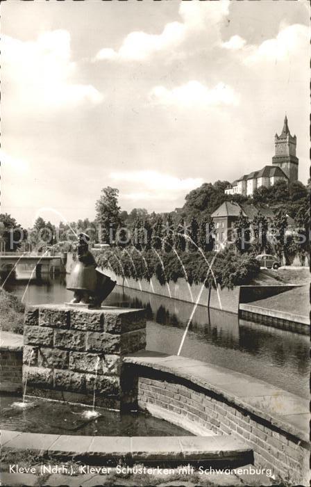 Kleve Klever Schüsterken mit Schwanenburg