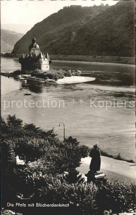 Kaub Blick vom Turmhotel Burg Pfalz mit Blüc