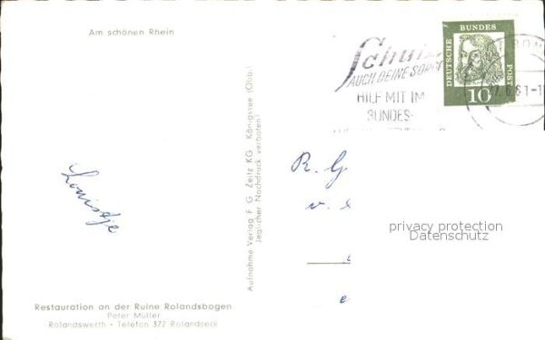 Grafenwerth Insel Nonnenwerth Rhein Rolandseck Rola – Bild 2
