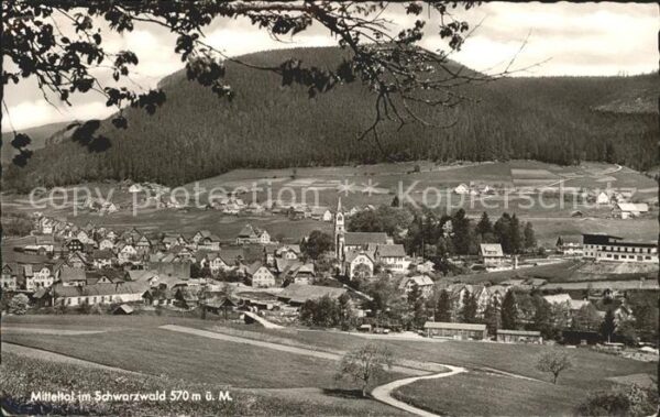 Mitteltal Schwarzwald Ortsansicht mit Kirche