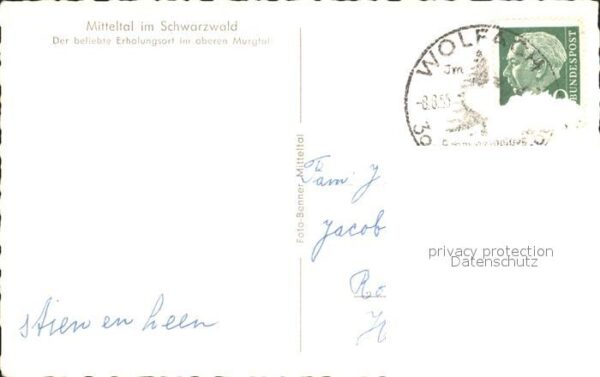 Mitteltal Schwarzwald Ortsansicht mit Kirche – Bild 2