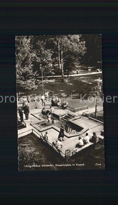 Bad Woerishofen Wassertretplatz im Kurpark Kneipp Heilb
