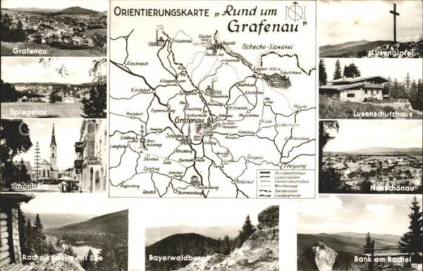 Grafenau Niederbayern und Umgebung Orientierungskarte Bayeris