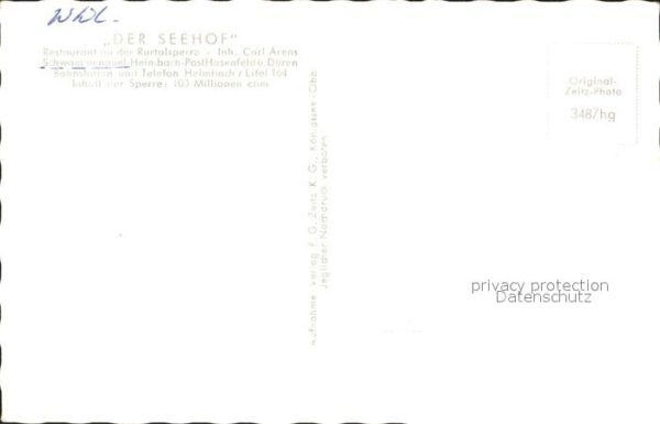 Heimbach Schwammenauel Restaurant Der Seehof Rurtalsperre – Bild 2