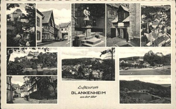 Blankenheim Ahr Teilansichten Denkmal Statue See Luftku