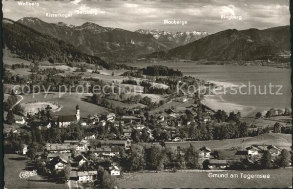 Gmund Tegernsee Gesamtansicht mit Alpenpanorama Flieger