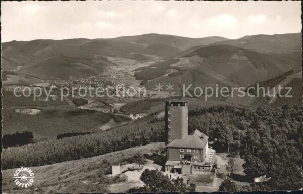 Kirchhundem Aussichtsturm Hohe Bracht Fliegeraufnah
