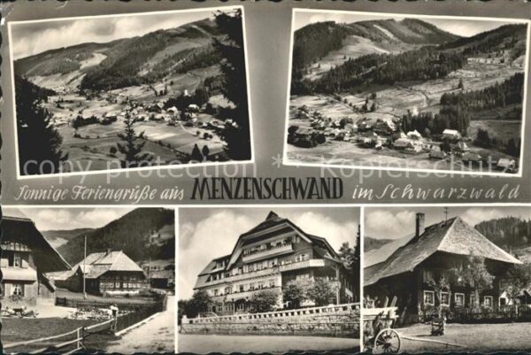 Menzenschwand Teilansichten Schwarzwaldhaus Panorama