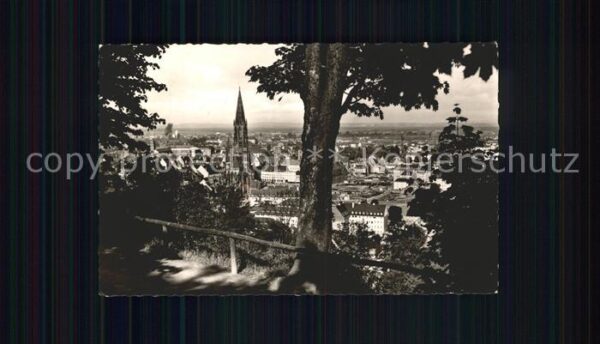 Freiburg Breisgau Ansicht vom Schlossberg aus Münster