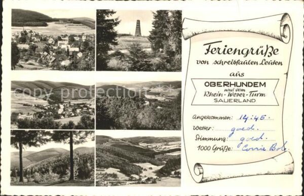 Oberhundem Teilansichten Panorama Sauerland Rhein