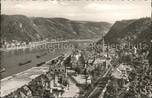 St Goar Panorama Blick von Burg Rheinfels Rhein