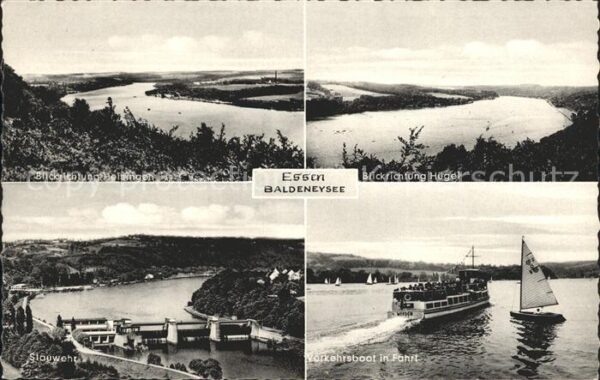 Essen Ruhr Baldeneysee Stauwehr Verkehrsboot Segel