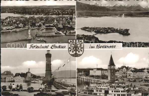 Lindau Bodensee Panorama Ferieninsel Leuchtturm Hafen F