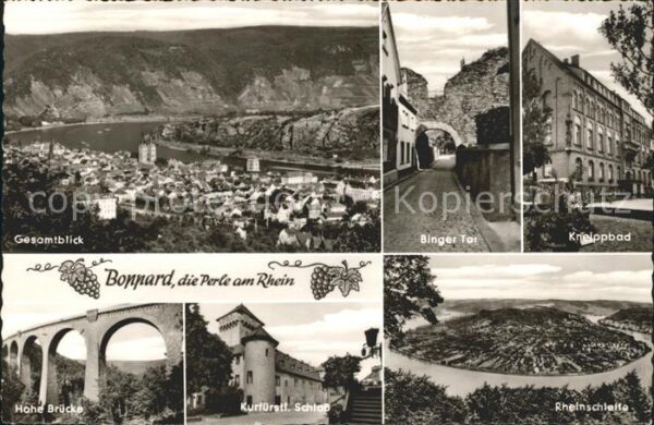 Boppard Rhein Gesamtblick Binger Tor Kneippbad Rheins