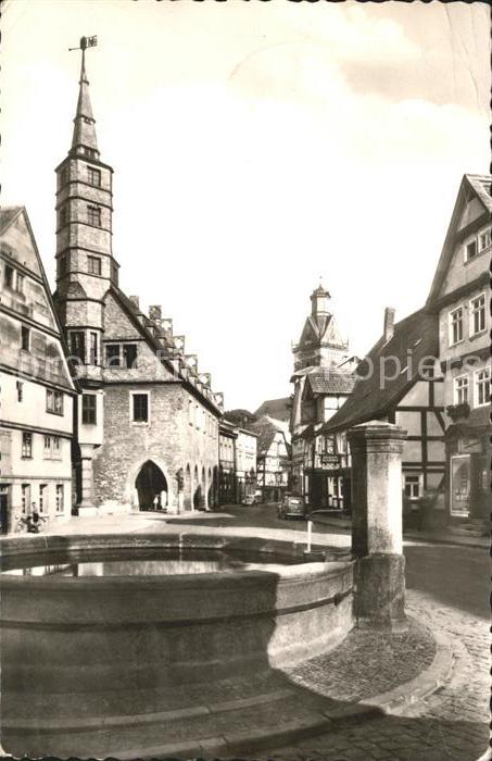 Korbach Stechbahn Rathaus St Kilianskirche Brun
