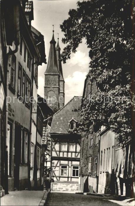 Nordhausen Thueringen Pfaffengasse Kirchturm