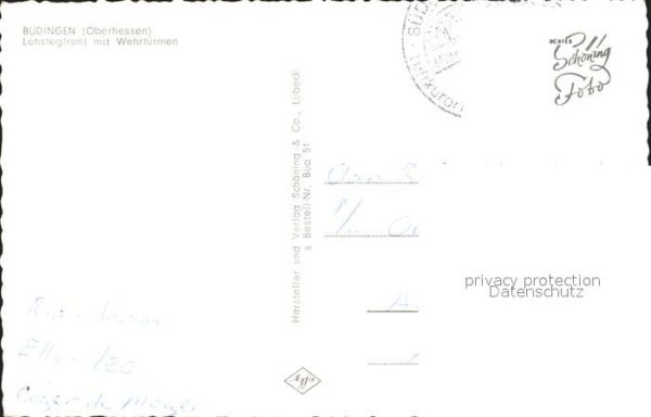 Buedingen Hessen Lohstegfront mit Wehrtürmen – Bild 2