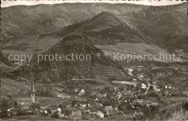 Mayschoss Panorama mit Ruine Saffenburg