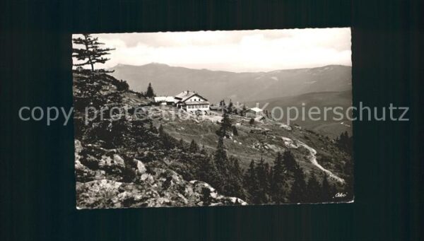 Grosser Arber Arberschutzhaus Berghaus mit Blick zum